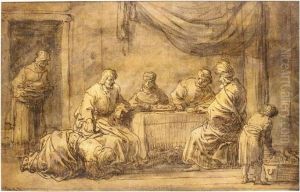 Christ In The House Of Mary And Martha by Claes Cornelisz Moeyaert