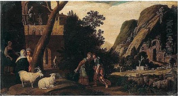 Jacob Being Welcomed By Laban - view 1