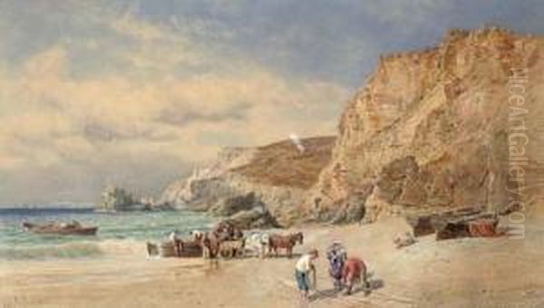 Mont St. Michel, Normandy, With Fishermen In The Foreground - view 1