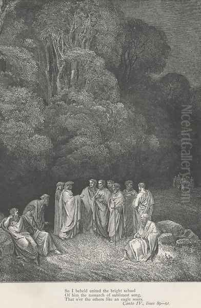 So I beheld united the bright school (Canto IV., line 89) - view 1