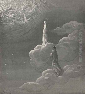 I beheld myself, Sole with my lady, to more lofty bliss Translated (Canto XIV., lines 82-83)
