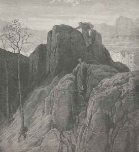 We through the broken rock ascended, (Canto IV., line 33)