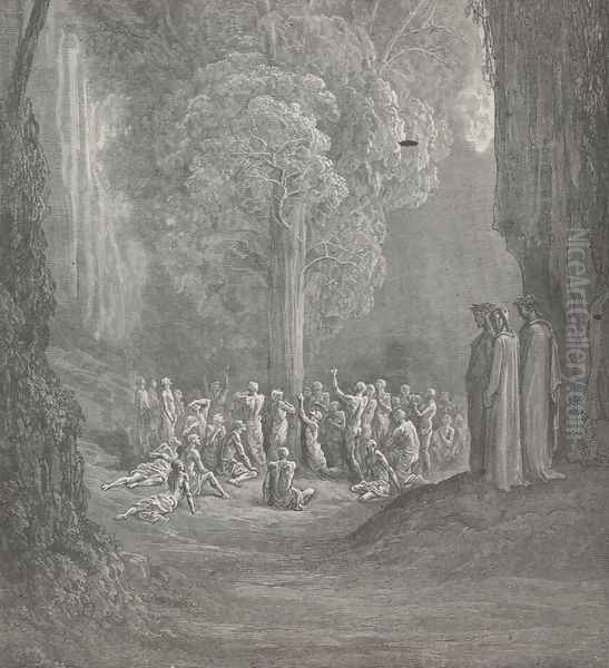 Whereof Eve tasted, and from it was ta'en 'this plant." (Canto XXIV., lines 128-129) - view 1