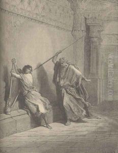 Saul And David by Gustave Dore