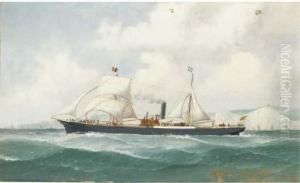The Spanish Auxiliary Steamer Gravina Bound For A Belgianport