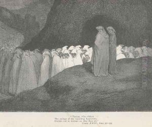 Disdain not to instruct us who thou art." (Canto XXIII., line 94) by Gustave Dore