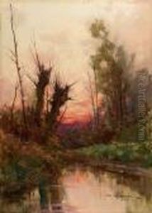 Tramonto Sull'olona by Anacleto Moiraghi