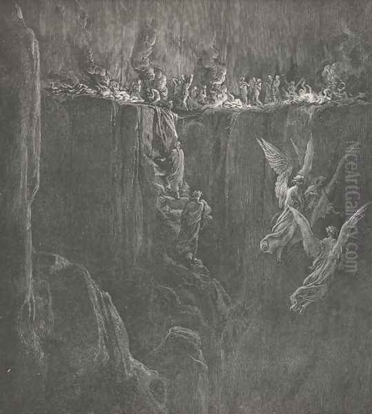 Strict rein must in this place direct the eyes. A little swerving and the way is lost. (Canto XXV., lines122-123) - view 1