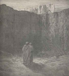 spirits, that toward us mov'd their steps, (Canto III., line 60)