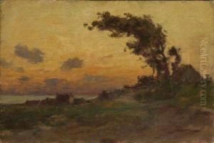 Paysage Au Soleil Couchant by Maurice Moisset