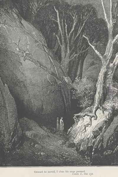Onward he moved, I close his steps pursued. (Canto I., line 132) - view 1
