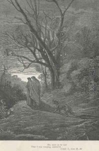 He, soon as he saw That I was weeping, answer'd (Canto I., lines 87-88) He, soon as he saw That I was weeping, answer'd (Canto I., lines 87-88)