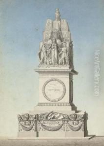Design For A Victory Monument Commemorating The Dead Of The French Republican Wars by Jean Guillaume Moitte