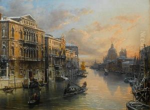 The Grand Canal In Winter, Venice
