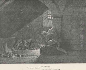 Then, fasting got The mastery of grief. (Canto XXXIII., lines 73-74) by Gustave Dore