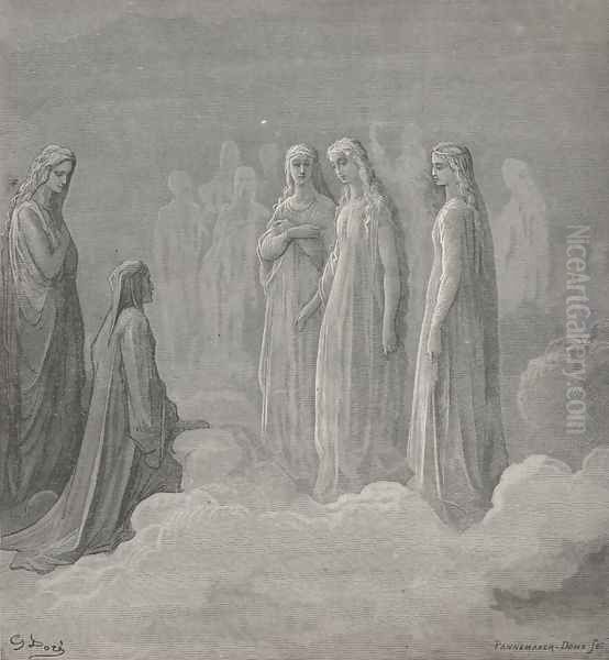 That on white forehead set a pearl as strong (Canto III., line 14) - view 1