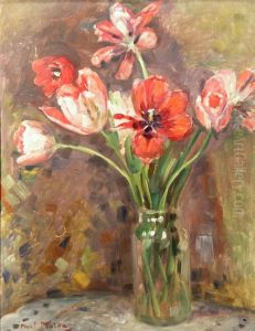 Jar With Tulips by Paul Molda