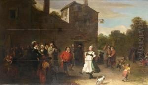 A Village Kermesse by Bartholomeus Molenaer