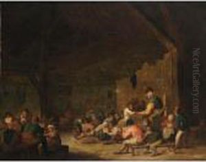 A Class Room With A Teacher And His Pupils by Bartholomeus Molenaer