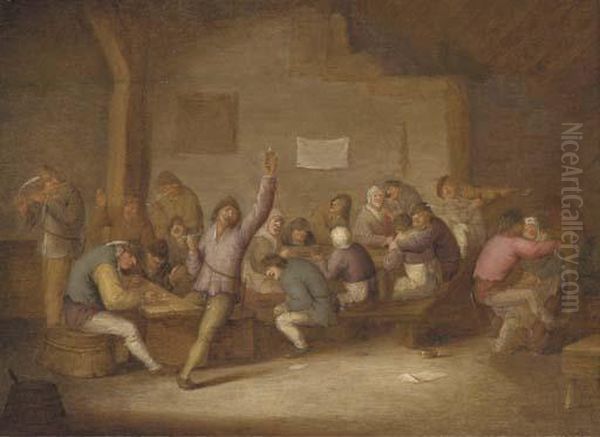 Peasants Making Merry In A Tavern - view 1