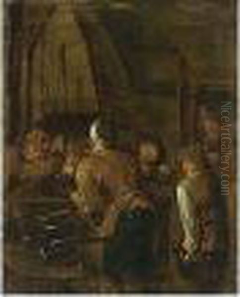 Peasants Taking Coals From A Fireplace - view 1