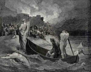 The Inferno, Canto 8, lines 110-111: I could not hear what terms he offer'd them, But they conferr'd not long