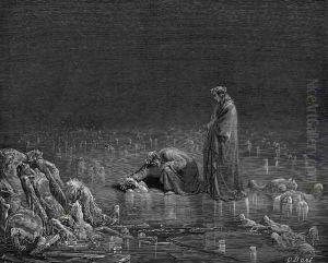 The Inferno, Canto 32, lines 97-98: Then seizing on his hinder scalp, I cried: "Name thee, or not a hair shall tarry here."