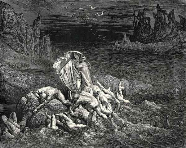 The Inferno, Canto 7, lines 118-119: "Now seest thou, son! The souls of those, whom anger overcame." - view 1