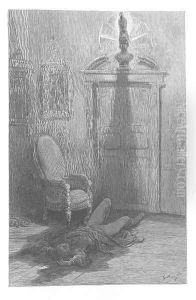 And my soul from out that shadow that lies floating on the floor Shall be lifted?nevermore! by Gustave Dore