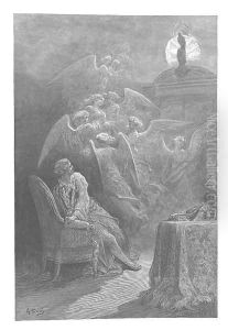 Respite?respite and nepenthe from thy memories of Lenore!' by Gustave Dore