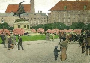 Busy City Square by Carl Moll