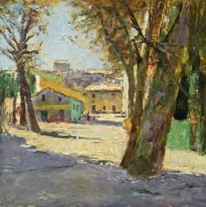 Landscape In Cagnes Sur Mer by Carl Moll