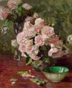 Stillleben Mit Rosen by Carl Moll
