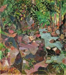 Felsen Am Bach by Oskar Moll