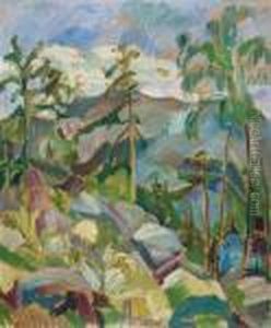 Gebirgslandschaft by Oskar Moll