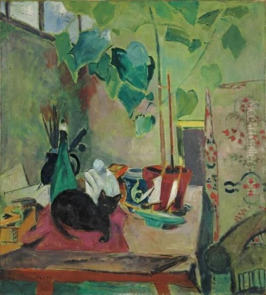 Katze Mit Zimmerlinde - view 1