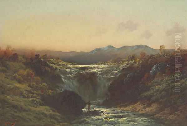 A Mountain Torrent in the Highlands - view 1