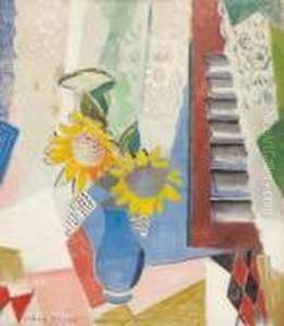 Sonnenblumen (mit Fensterladen)