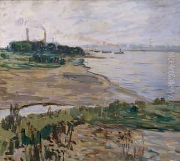 Abenddammerung Am Rhein (bei Schierstein) - view 1