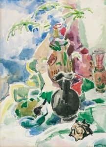 Stilleben Mit Matisse-plastik Und Muschel by Oskar Moll