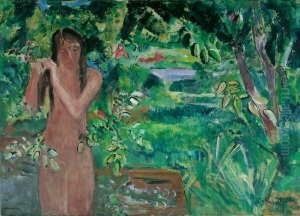 Landschaft Mit Akt (maja) by Oskar Moll