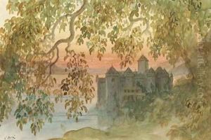 Vue du chateau de Chillon by Gustave Dore