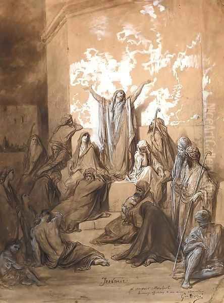 Jeremiah preaching to his Followers - view 1
