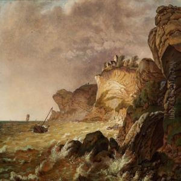 Stevens Klint Med Hoyrup Kirke, Efter Et Overtraekkende Uveir - view 1