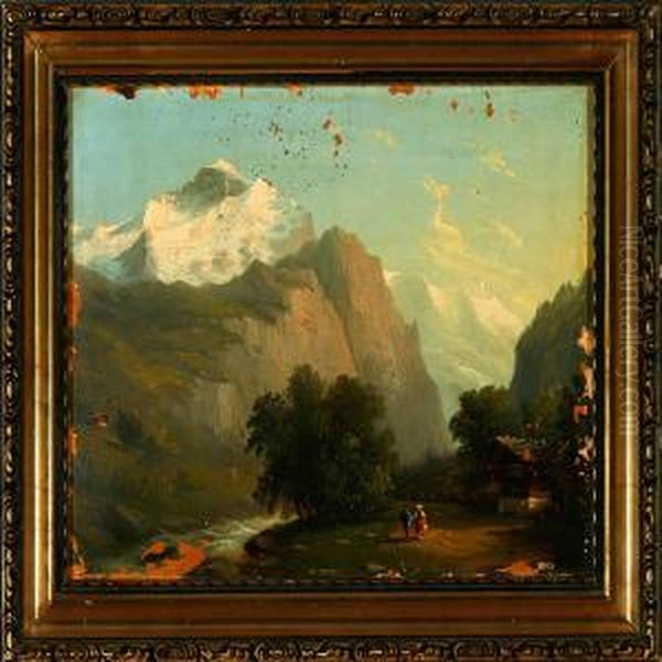 A Couple Strolling Along In Tyrol - view 1