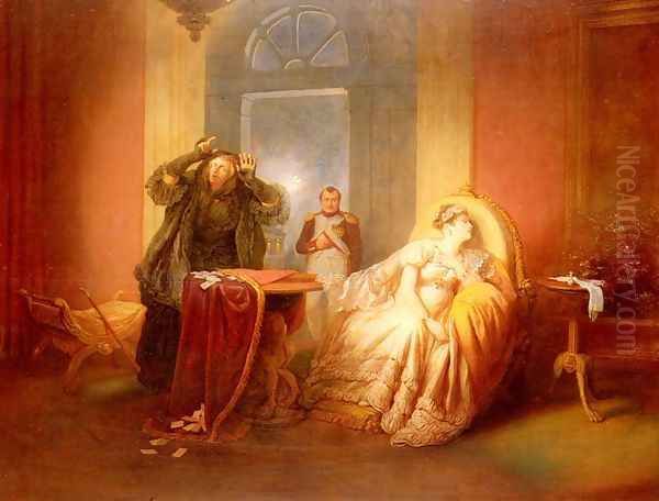 Napoleon Et Josephine Avec La Cartomancienne (Napoleon and Josephine with the Fortune-teller) by Josef Franz Danhauser