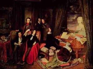 Liszt at the Piano by Josef Franz Danhauser