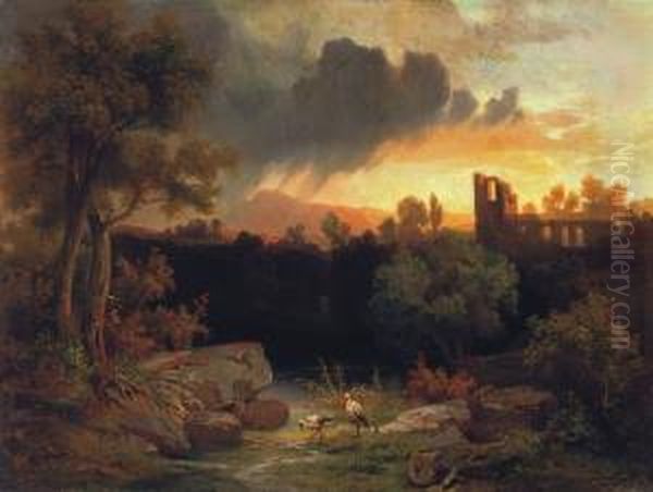 Romantic Landscape With Ruins - view 1