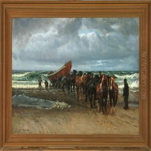 Rescue Lifeboat At The North Sea Coast