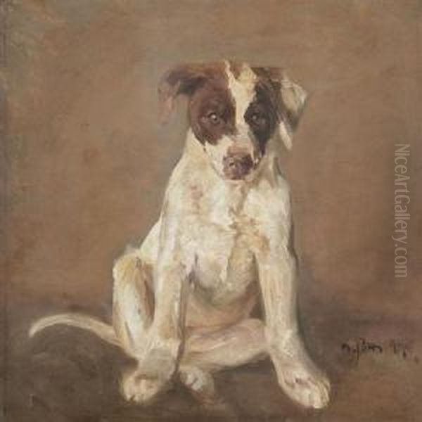 Seated Pointer Pup - view 1